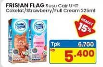 Promo Harga Frisian Flag Susu UHT Purefarm Full Cream, Swiss Chocolate, Strawberry 225 ml - Indomaret