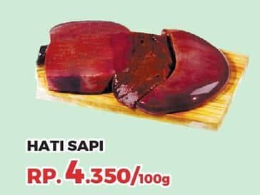 Promo Harga Beef Liver (Hati Sapi) per 100 gr - Yogya
