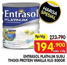 Promo Harga ENTRASOL Platinum Vanilla 800 gr - Superindo
