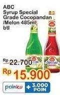Promo Harga ABC Syrup Special Grade Coco Pandan, Melon 485 ml - Indomaret