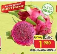 Promo Harga Buah Naga Merah per 100 gr - Superindo