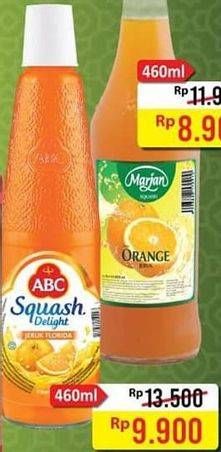 Promo Harga ABC Syrup Squash Delight Jeruk Florida, Leci 460 ml - Alfamart