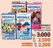 Promo Harga INDOMILK Susu UHT Kids All Variants 115 ml - LotteMart