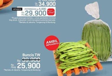 Promo Harga Buncis TW  - LotteMart