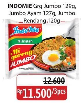 Promo Harga Indomie Mi Goreng Jumbo Spesial, Ayam Panggang, Rendang 120 gr - Alfamidi