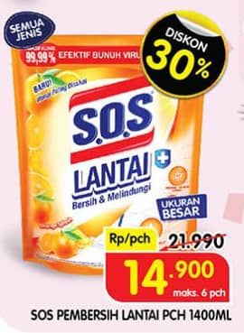 Promo Harga SOS Pembersih Lantai All Variants 1400 ml - Superindo