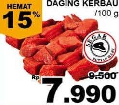 Promo Harga Daging Kerbau per 100 gr - Giant