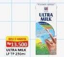 Promo Harga Ultra Milk Susu UHT Low Fat Coklat, Low Fat Full Cream 250 ml - Alfamart