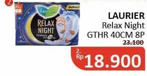 Promo Harga Laurier Relax Night Gathers 40cm 8 pcs - Alfamidi