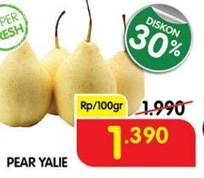 Promo Harga Pear Ya Lie per 100 gr - Superindo