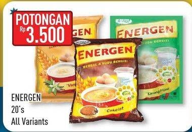 Promo Harga ENERGEN Cereal Instant All Variants 20 pcs - Hypermart