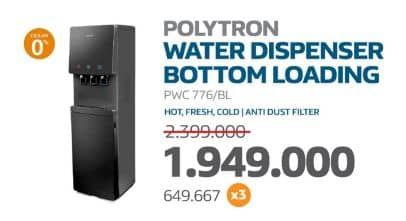 Polytron PWC 776 | Dispenser 450 Watt  Diskon 18%, Harga Promo Rp1.949.000, Harga Normal Rp2.399.000, Cicilan Rp. 649.667 x 3