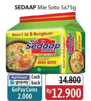 Promo Harga Sedaap Mie Kuah Soto per 5 pcs 75 gr - Alfamidi