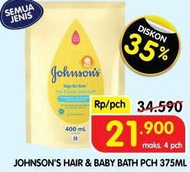 Promo Harga Johnsons Baby Wash Top To Toe All Variants 400 ml - Superindo
