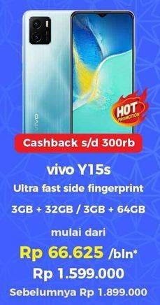 Promo Harga Vivo Y15s 3 GB + 32 GB, 3 GB + 64 GB  - Erafone