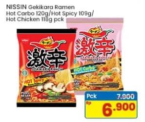Promo Harga Nissin Gekikara Ramen Carbonara Pedas, Pedas, Ayam Pedas 109 gr - Indomaret