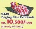 Promo Harga Daging Sapi Slice per 100 gr - Yogya