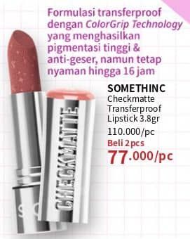 Promo Harga Somethinc Checkmatte Transferproof Lipstick  - Guardian