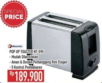Promo Harga NANOTEC NT-595 | Pop Up Toaster  - Hypermart