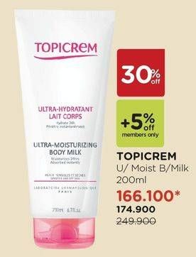 Promo Harga TOPICREM Ultra Moisturizing Body Milk 200 ml - Watsons