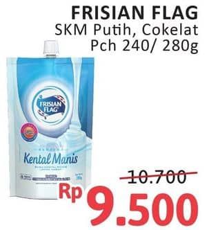 Promo Harga Frisian Flag Susu Kental Manis Cokelat, Putih 280 gr - Alfamidi