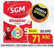Promo Harga SGM Eksplor 5+ Susu Pertumbuhan Coklat, Madu 900 gr - Superindo