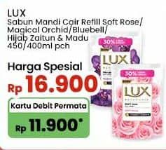 Promo Harga LUX Botanicals Body Wash Soft Rose, Magical Orchid, Blue Bell, Hijab Series Zaitun Madu 400 ml - Indomaret