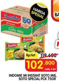 Promo Harga Indomie Mi Kuah Soto Mie, Soto Spesial per 40 pcs 70 gr - Superindo