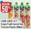 Promo Harga LOVE JUICE Vegie Fruit 300 ml - Hypermart