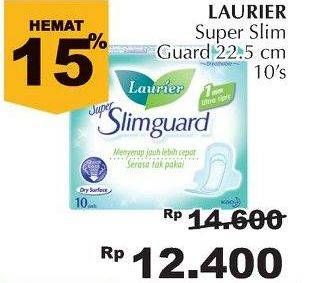 Promo Harga Laurier Super Slimguard Day 22.5cm 10 pcs - Giant