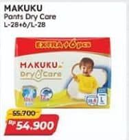 Promo Harga Makuku Dry & Care Celana L28+6, L28 28 pcs - Alfamart