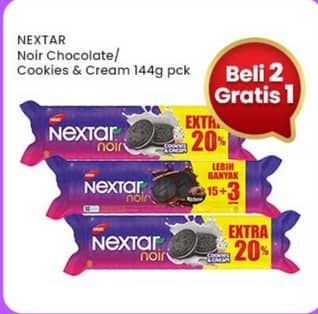 Promo Harga Nabati Nextar Noir Richoco, Cookies Cream 144 gr - Indomaret