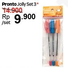 Promo Harga PRONTO Jolly Pen 3 pcs - Carrefour