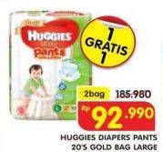 Promo Harga Huggies Pants L20 per 2 bag - Superindo