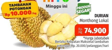 Promo Harga Durian Monthong Lokal  - Lotte Grosir