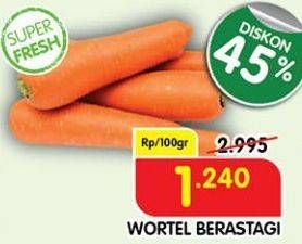 Promo Harga Wortel Berastagi per 100 gr - Superindo