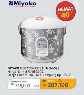 Promo Harga Miyako MCM 528 | Magic Com 1800 ml - Carrefour