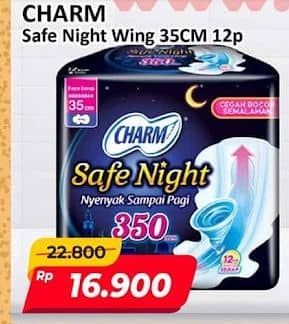 Promo Harga Charm Safe Night Kecuali Wing 35cm 12 pcs - Alfamart