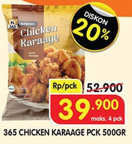 Promo Harga 365 Chicken Karage 500 gr - Superindo