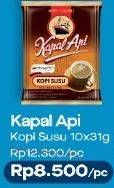 Promo Harga Kapal Api Kopi Susu per 10 sachet 31 gr - Alfamart