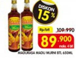 Promo Harga MADURASA Madu Murni 650 ml - Superindo