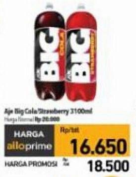 Promo Harga Aje Big Cola Minuman Soda Strawberry 3100 ml - Carrefour