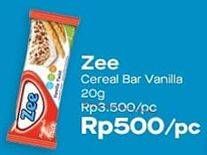 Promo Harga ZEE Cereal Bar Vanila 20 gr - Alfamart