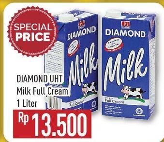 Promo Harga DIAMOND Milk UHT Full Cream 1 ltr - Hypermart