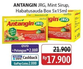 Promo Harga Antangin Obat Masuk Angin JRG, Ginger Mint, Habbatussauda per 5 sachet 15 ml - Alfamidi