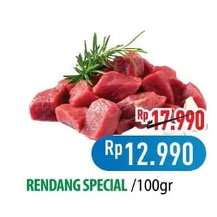 Promo Harga Daging Rendang Sapi Special per 100 gr - Hypermart