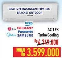 Promo Harga Beko/LG/Sharp/Panasonic/Samsung AC 1 PK  - Hypermart