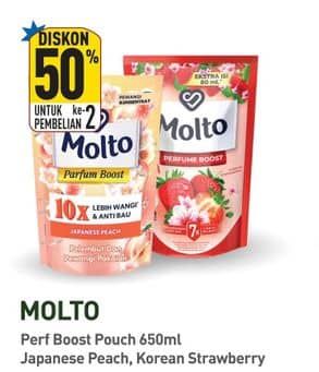 Promo Harga Molto Pewangi Japanese Peach, Korean Strawberry 650 ml - Hypermart