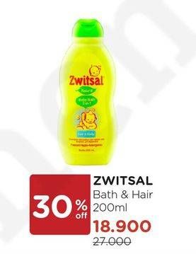 Promo Harga ZWITSAL Natural Baby Bath 2 In 1 Hair Body 200 ml - Watsons