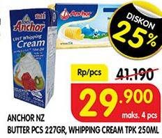 Promo Harga ANCHOR Butter 227 g/ Whipping Cream 250 mL  - Superindo